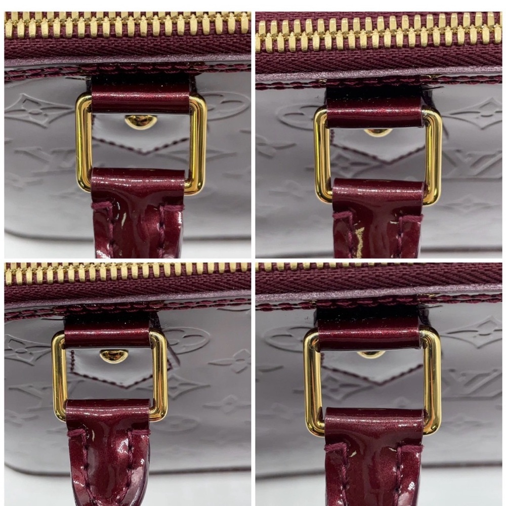 ✨ FULL SET ✨ Louis Vuitton Alma PM Monogram Vernis - Rouge Fauviste - Picture 15 of 16